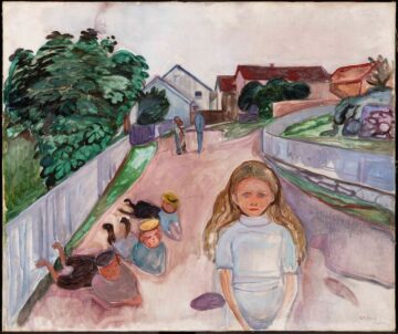 Edvard Munch, (1863-1944), Children Playing in the Street in Asgardstrand, 1901 – 1903, KODE Art Museums, Bergen, Norway. Image provided by The Courtauld.