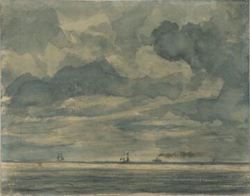 Forgery in the manner of John Constable (1776-1837), Seascape, watercolour, The Courtauld, London (Samuel Courtauld Trust).