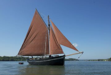 Ethically sourced products from overseas to Plymouth will see its first cargo ‘land’ in Devon over the summer period. Photography: Nic Compton. Image provided by Sail Trade South West.