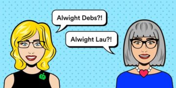 The Secrets from a Coach podcast team, hosted by wellness coach Debbie Green at Wishfish and TEDx speaker Laura Thomson-Staveley at Phenomenal Training. Image provided by Fair Communications.