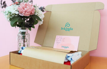 The b.kinda gift box. Breaktime News meets b.kinda's ecommerce manager, Victoria Lammie. Image from b.kinda