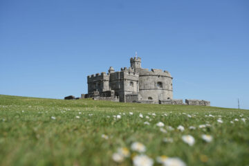 Pendennis Castle has watched over the port of Falmouth since the 1540s. Image provided by English Heritage.