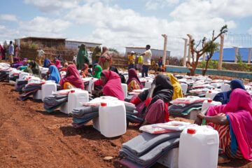 Distributions taking place in Somalia by the ShelterBox team. Image provided by ShelterBox.