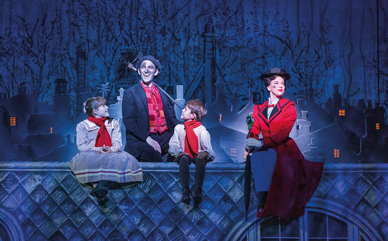 Stefanie Jones and Jack Chambers reprise their roles as Mary Poppins and Bert in Cameron Mackintosh and Disney Theatrical Group’s Mary Poppins. Image provided by TRP.