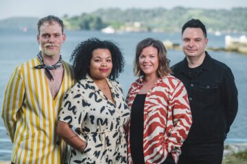 The Theatre Royal Plymouth team recently launched a brand new programme to support artists and creatives. From left to right: Associate Directors Tom Jackson Greaves, Malaika Kegode, Sara Rhodes and John Haidar. Image: Steve Haywood.