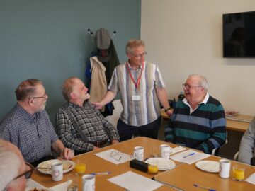 Westbank volunteer Tony Liddon at the Men's Brunch Club May 2024. Image provided by If Media.