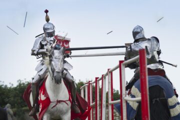 Professional performers display their talent and training at a previous 'Grand Medieval Jousting' event at Pendennis Castle. Image: Emily Whitfield-Wicks / provided by English Heritage.
