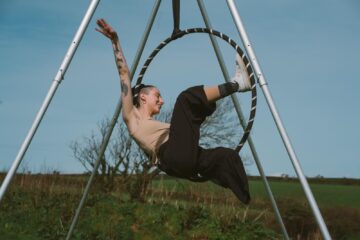 Cornwall based aerialist and performer, Charlotte Evans. Image: Lucy Hirst (provided by TRP).