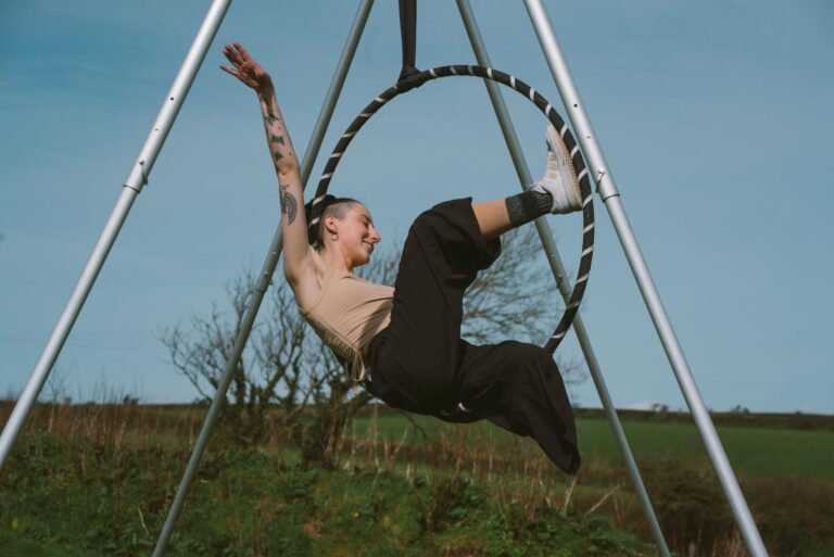 Cornwall based aerialist and performer, Charlotte Evans. Image: Lucy Hirst (provided by TRP).