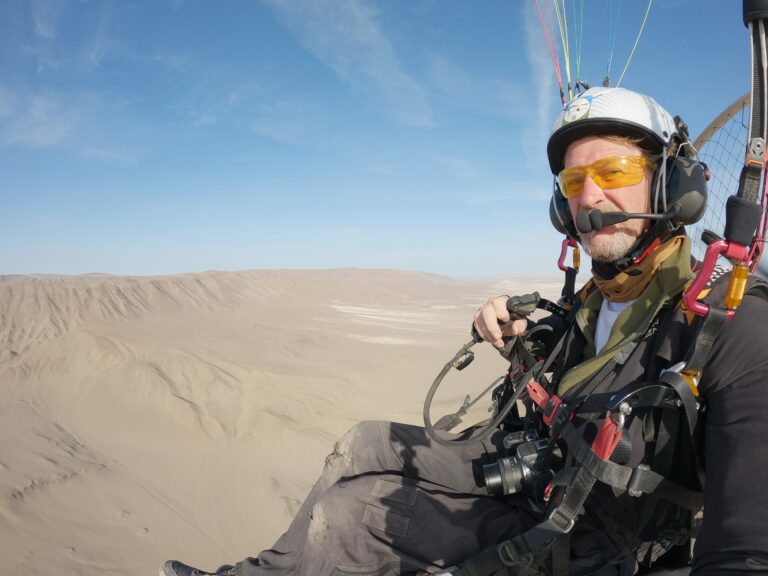 'It was simply wonderful to bring the scientists and the pilots together,’ says Mike Campbell-Jones, Forest Air president and co-founder. Image: Mike Campbell-Jones (provided by RBG, Kew).