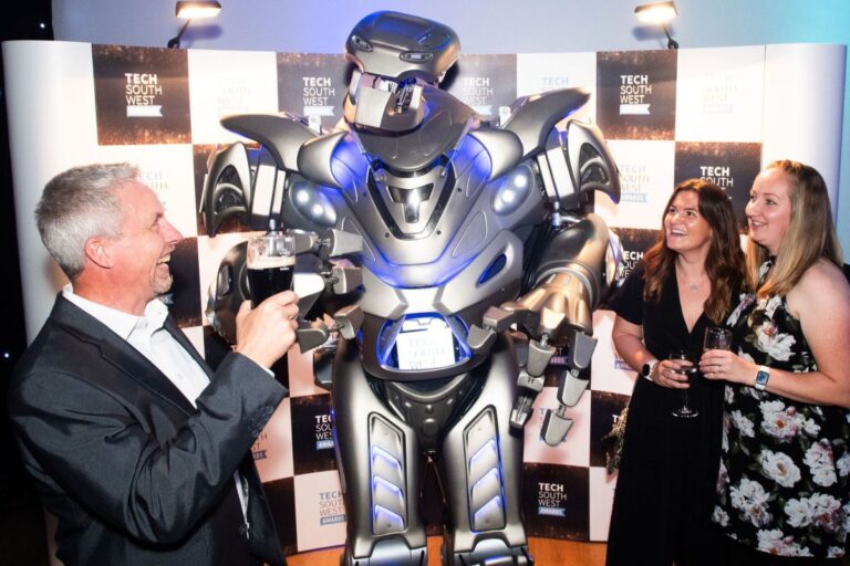 Titan the Robot at the 2023 Tech South West Awards. Image provided by Tech South West.