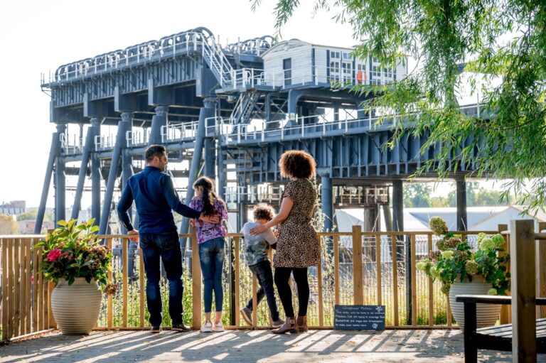 The world’s first major commercial boat lift, the Anderton Boat Lift in Northwich. Image: Canal and Rivers Trust.