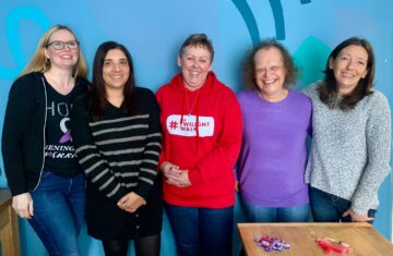 'The Brighton Brain Aches' are planning to join hundreds of participants at The Brain Tumour Charity’s annual Twilight Walk. From left to right: Helen, Madeleine (who's also in the group but can't join the walk), Sian, Sally and Stacy. Image provided by The Brain Tumour Charity.