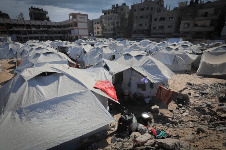 ShelterBox has partnered with PARC to provide tents tarpaulins ropes mattresses and blankets to displaced families. Image provided by ShelterBox.