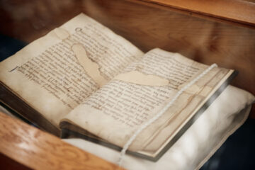 The Exeter Riddles anthology is thought to be the oldest surviving book of English literature in the world. Image: Ella Foster (Exeter Cathedral).