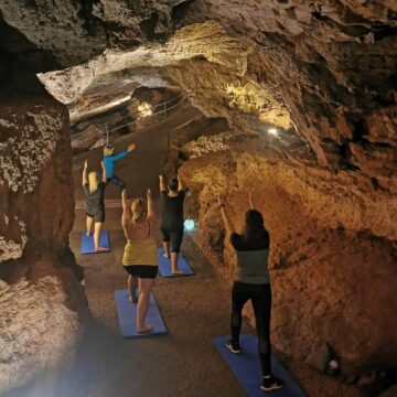'Yoga in a cave transforms an ordinary practice into something extraordinary.' Image: Kents Cavern.