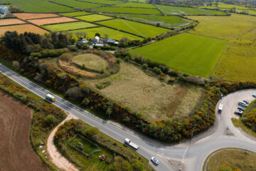 Located near Bodmin, Castilly Henge is believed to date from 3000 to 2500 BCE. Image provided by Cornwall Heritage Trust.