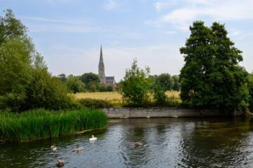 ‘The pan-regional approach offers significant opportunities for Wiltshire, particularly in attracting investment and driving sustainable growth,’ says Cllr. Ian Thorn, Leader of Wiltshire Council. The image shows the view of Salisbury Cathedral from the River Avon in Wiltshire. Photography: Penny Hicks, Shutterstock.