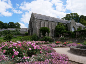 The Great Barn from the Elizabethan Garden at Buckland Abbey. Image: © Sarah Davis / National Trust Images.