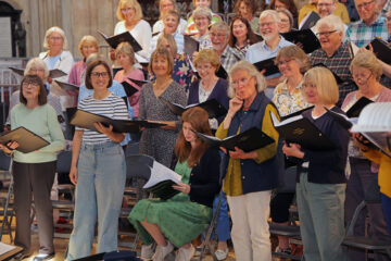 Members of Exeter Philharmonic Choir in rehearsal (summer 2025). Photography: Paul Mellor (provided by IF Media).
