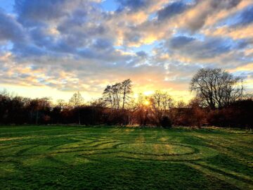 The labyrinth at sunset. Image: Clinton Johnston.