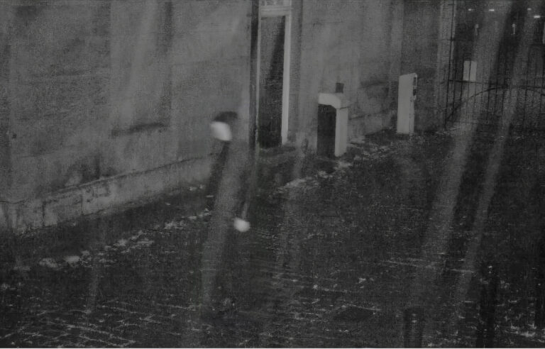 The Cheshire fort’s security cameras recorded a mysterious figure in front of the main gates. It was seen directly where the medieval gatehouse used to be. Image provided by English Heritage.