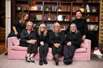 The Wishfish team (from left to right): Melanie Yea, Lindsey Thompson-Wright, Gail Timmins, Laura Thomson Staveley, Debbie Green and Karl Green.