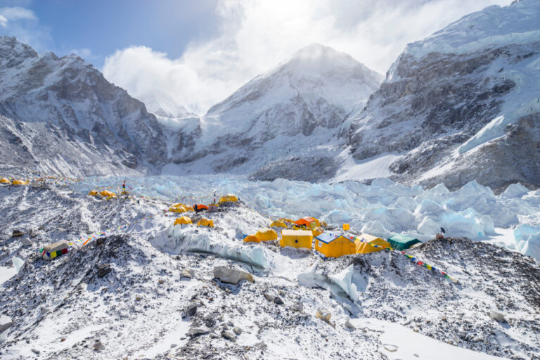 Base camp at Everest. Image: Nick Kuratnik / Shutterstock.