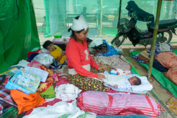 ShelterBox alongside its local partners supported families with emergency shelter plus essential items, such as solar lights and kitchen sets. Image provided by ShelterBox.