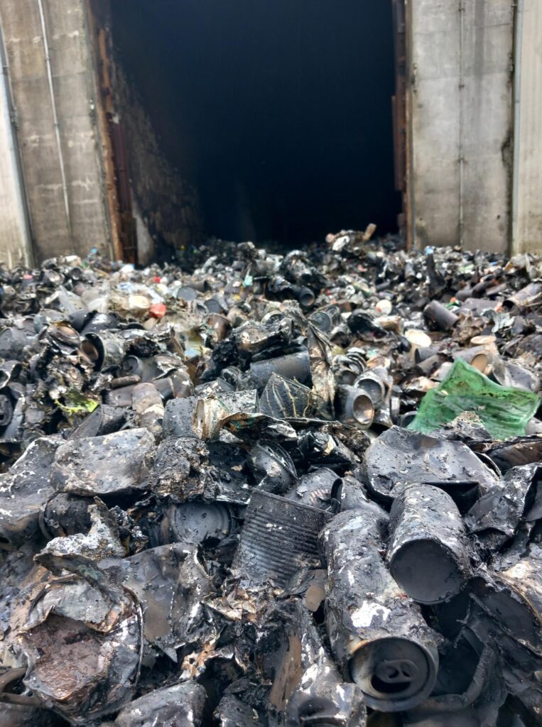 Coastal Recycling explains a single lithium-ion battery started a blaze at its Torrington site on Tuesday 14 October.  Image: Devon & Somerset Fire and Rescue Service.