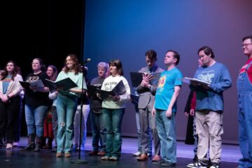 Image provided by Duncan Little Theatre showing cast members of Oklahoma! singing at the Duncan Area Arts Hall of Fame Gala at the start of February 2026.