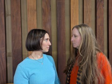 Left to right: choir member soloists Helen Goode and Charlotte Moyes. Image supplied by Vicki Henderson.
